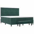 vidaXL Posteľ s pružinovým rámom Tmavozelená 200 x 180 cm Zamat