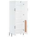 vidaXL Vysoká skrinka biela 69,5x34x180 cm spracované drevo