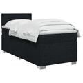 vidaXL Posteľ boxspring s matracom Čierna 100 x 200 cm Látka