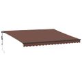 vidaXL Automaticky zaťahovacia markíza hnedá 450x350 cm