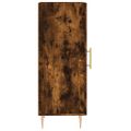 vidaXL Komoda dymový dub 34,5x34x90 cm spracované drevo