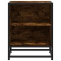 vidaXL Nočné stolíky 2 ks dymový dub 40x31x50 cm kompozitné drevo+kov