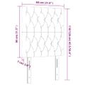 vidaXL Čelo postele s LED zelené 80x7x118/128 cm látka