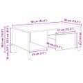 vidaXL Konferenčný stolík Staré drevo 90 x 50 x 26.5 cm