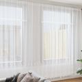 vidaXL Čipková záclona Biela 280 x 600 cm Polyester