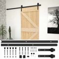 vidaXL Posuvné dvere 100 x 210 cm Borovicový masív Prírodná a čierna