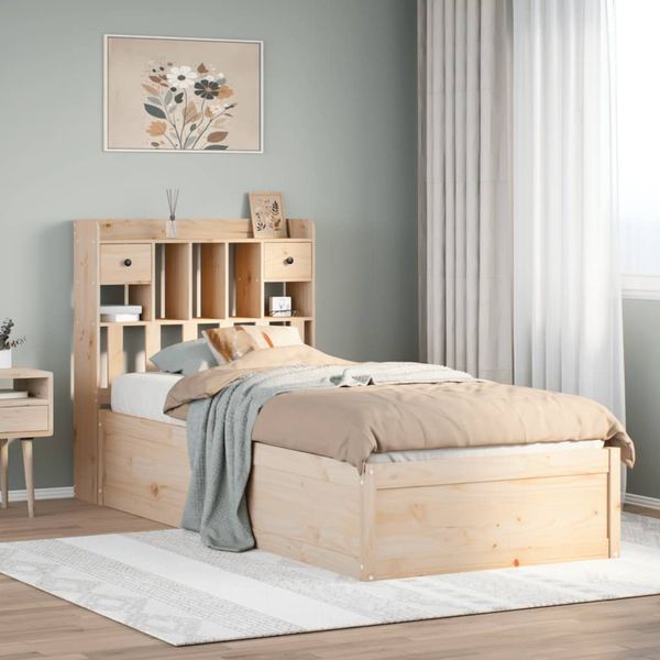 vidaXL Posteľ bez matraca 75x190 cm masívna borovica