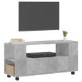 vidaXL TV skrinka betónová sivá 102x34,5x43 cm kompozitné drevo
