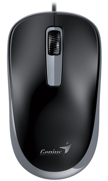 GENIUS DX-125S/ drôtová/ tichá/ 1200 dpi/ USB/ čiernošedá Myš, drôtová, optická, 1200DPI, 3 tlačidlá, tichá, USB, čierno-šedá