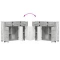 vidaXL Servírovacia skriňa FLORIN 88,5 x 30,5 x 73 cm Betónová šedá
