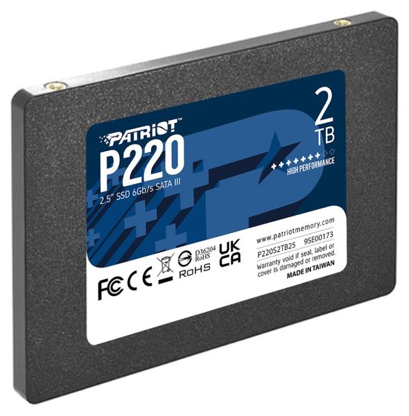 PATRIOT P220/2TB/SSD/2.5"/SATA/3R SSD disk, interný, 2TB, 2,5", SATA III, 7mm