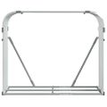 vidaXL Držiak na polená strieborný 120x45x100 cm pozinkovaná oceľ