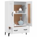 vidaXL Vysoká skrinka biela 70x31x115 cm spracované drevo
