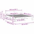 vidaXL Rám postele Hnedá 200 x 200 cm Masívne borovicové drevo