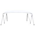 vidaXL Strieška Bimini so 4 oblúkmi biela 243x(230-244)x137 cm