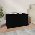 vidaXL Úložný box čierny 70x40x38 cm spracované drevo