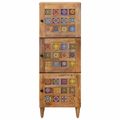 vidaXL Highboard Prírodná 40 x 33 x 110 cm Masívne mango drevo