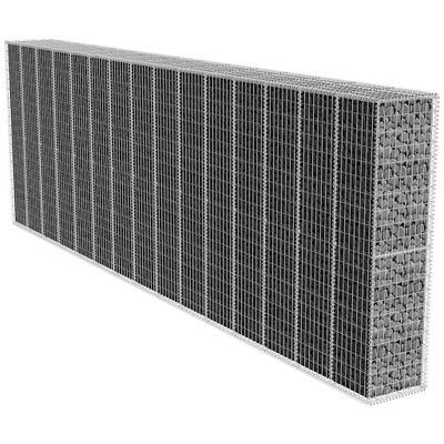 vidaXL Gabiónová stena s krytom, pozinkovaná oceľ 600x50x200 cm