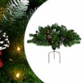 vidaXL Osvetlený umelý vianočný stromček k chodníku, zelený 40 cm, PVC