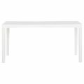 vidaXL Záhradný stôl 150x90x72 cm PP biely