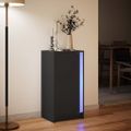 vidaXL Komoda s LED čierna 42,5x34x85 cm kompozitné drevo