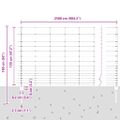vidaXL Vonkajšie divoké oplotenie s posteľami 25 x 1,2 m Strieborná