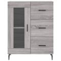 vidaXL Vysoká skrinka sivý dub sonoma 69,5x34x180 cm spracované drevo