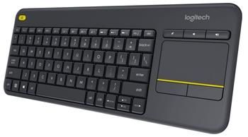 Logitech klávesnica Wireless Keyboard K400 Plus, CZ/SK, unifying prijímač, čierna