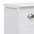 vidaXL Komoda s 10 zásuvkami biela 113x30x79 cm drevená