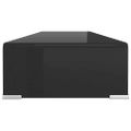 vidaXL TV stojan/stojan pod monitor zo skla, čierny, 100x30x13 cm