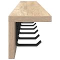 vidaXL Vešiak na stenu Nástenná montáž Sonoma dub 100 x 10,5 x 10,5 cm