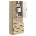 vidaXL Sada skríň 2 ks 66 x 34,5 x 87 cm Kompozitné drevo Dub sonoma