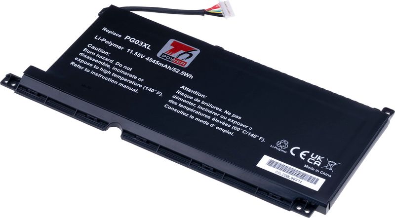 Batéria T6 Power HP Pavilion Gaming 15-dk0000, 15-ec0000, 4545mAh, 52,5Wh, 3cell, Li-pol