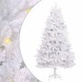 vidaXL Umelý Sklápací Vianočný Stromček Biela 300 cm PVC a oceľ