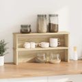 vidaXL kuchynské stojany stohovateľné 2 ks dub sonoma 50x15x16 cm