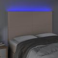VidaXL Čelo postele kapučínové 144x5x118/128 cm umelá koža