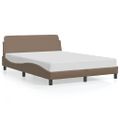 vidaXL Rám postele Dover kapučínový 140x190 cm umelá koža