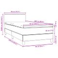 vidaXL Posteľný rám boxsping s matracom bledosivý 90x220 cm zamat
