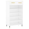 vidaXL Botník biely 60x35x105 cm kompozitné drevo