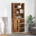 vidaXL Highboard 2 ks Staré drevo 69,5 x 34 x 180 cm