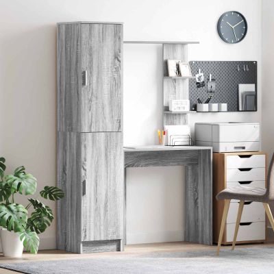 vidaXL Stôl 2 pcs Sivý Sonoma