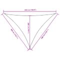 vidaXL Tieniaca plachta, oxford, trojuholníková 3x3x4,24 m tmavozelená