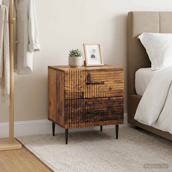 vidaXL Nočný stolík 2 ks Staré drevo 43 x 34,5 x 47,5 cm