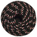 vidaXL Lodné lano čierne 12 mm 100 m polypropylén