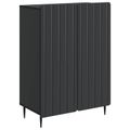 vidaXL Servírovacia skriňa Čierna 66 x 34,5 x 92 cm Kompozitné drevo