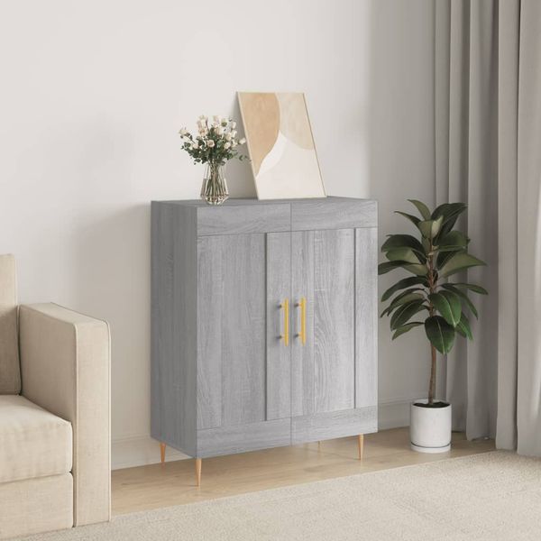 vidaXL Komoda sivý dub sonoma 69,5x34x90 cm kompozitné drevo