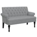 vidaXL Lavička s operadlom svetlosivá 120x62x75,5 cm látka