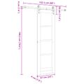 vidaXL Posuvné dvere ORKDAL 61 x 198,5 cm Borovicový masív Prírodná