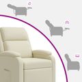 vidaXL Masážne relaxačné kreslo Krémová Umelá koža