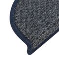 vidaXL Kobercové nášľapy na schody 15 ks tmavomodré 56x17x3 cm